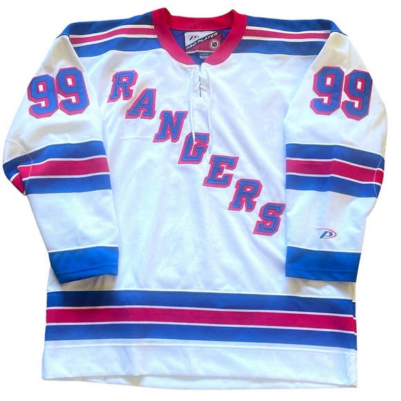WAYNE GRETZKY New York Rangers Pro Player NHL Hockey Jersey Men’s XL - Picture 2 of 4